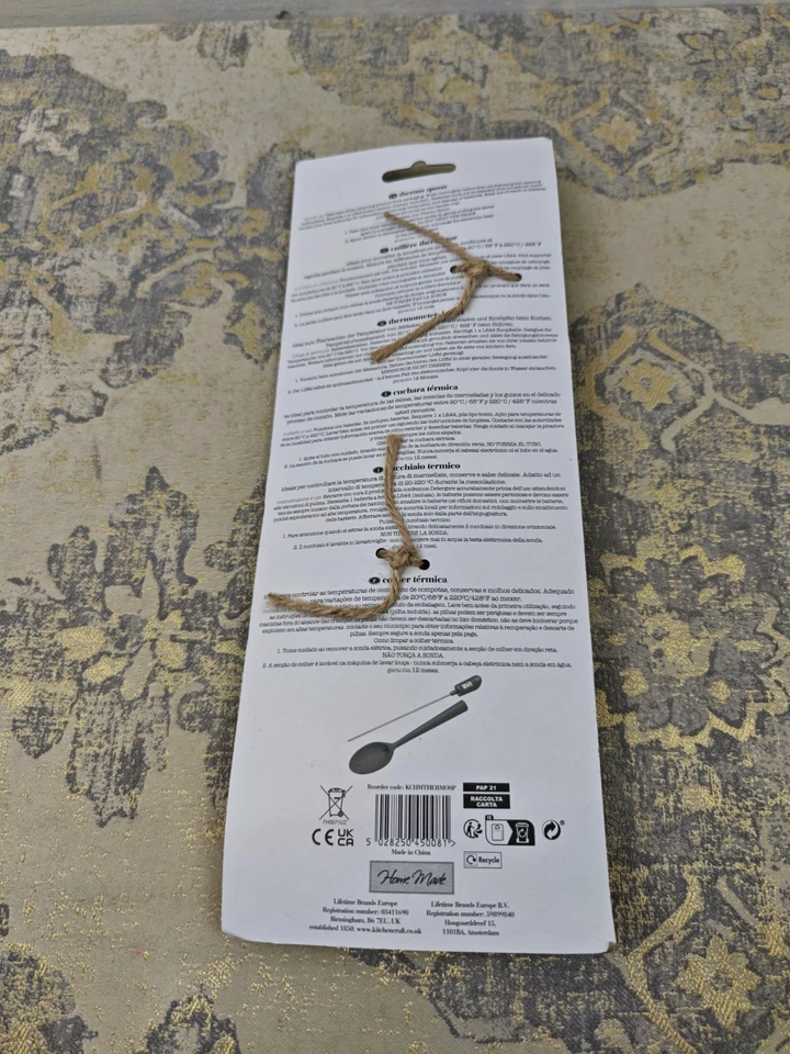 KitchenCraft Home Made Jam Thermometer / Sugar Thermometer Spoon, Red, 32 cm - Image 2 of 3