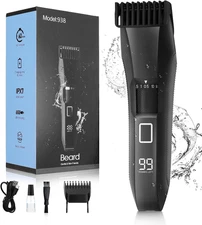 Beard Trimmer for Men, 20 Length Adjustable, Cordless Waterproof Clippers, Stain