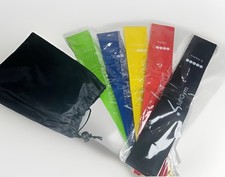 Resistance Exercise Bands Loop with Carry Bag, Set of 5, NEW, Ships FREE