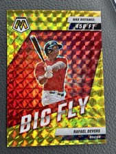 2022 Panini Mosaic Big Fly Rafael Devers #BF-3 Reactive Yellow Mosaic Prizm /99