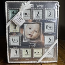 NOS Okie Dokie My First Year Picture Frame 0-12 Months In Gift Box Baby Shower