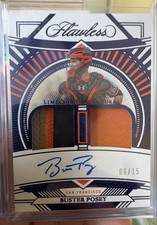 2023 Panini Flawless - Buster Posey #SSS-BP Sapphire /15 AU, MEM)