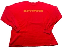 Spitfire Skateboarding Red Long Sleeve Logo T Shirt Men’s Size XL