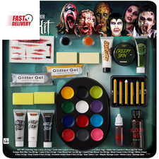 26 Pcs Halloween Family Makeup Kit, Zombie Makeup, Face Paint with Zombie, Fake