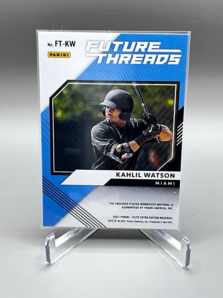 2021 PANINI ELITE EXTRA EDITION - KAHLIL WATSON - FUTURE THREADS - PATCH FT-KW🔥 - Image 2 of 2