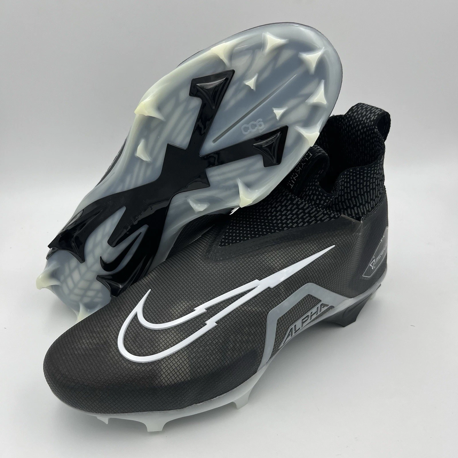 Men's Nike Alpha Menace Elite 3 Black Football Cleats, Size 11.5 CT6648-001