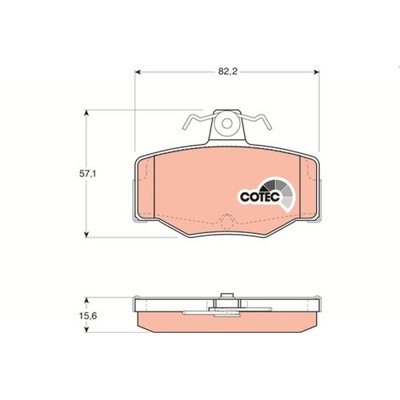 Bremsbelagsatz Scheibenbremse Trw GDB3092 Cotec für Nissan Hinterachse