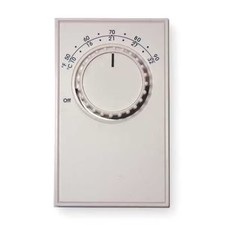 Line Voltage Mechanical Thermostat, Heat Only, 50 to 90F, Exposed , 120/277V AC,