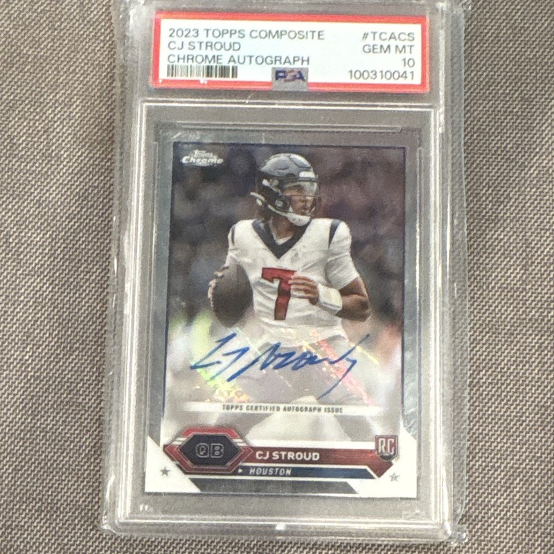Topps 2023 Composite Topps Chrome Autographs C.J. Stroud RC Auto TCA-CS PSA 10