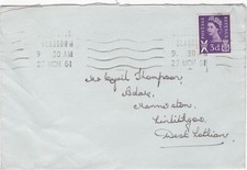 1961 cover sent from Glasgow to Linlithgow, West Lothian