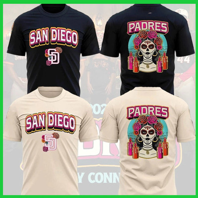 SD Padre$ 2026 Dia de los Muertos Night City Connect T Shirt Fan Look