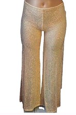 Fashion nova, iridescent sequin pants size L, tall friendly