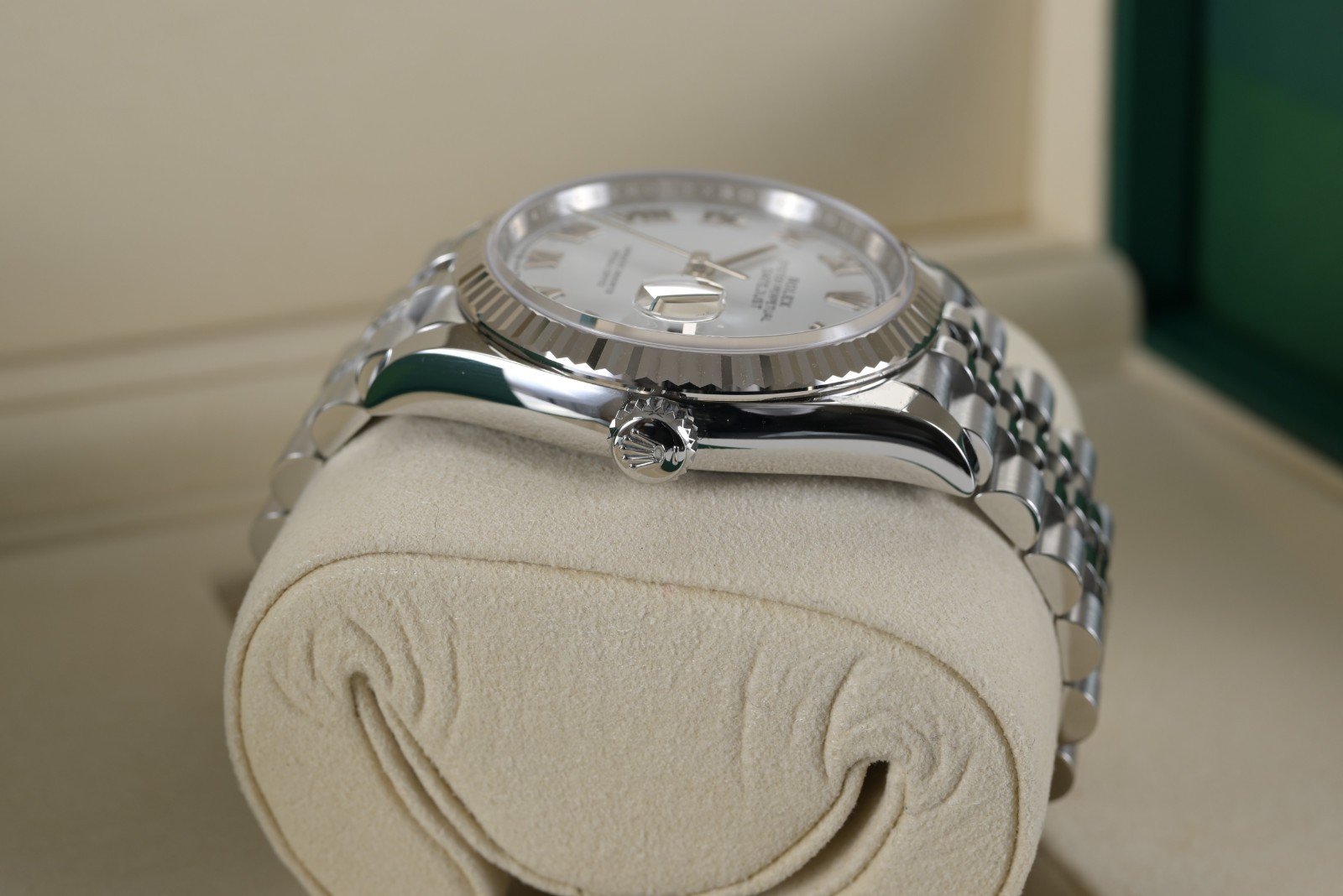 2025 MINT Rolex Datejust 126234 White Roman Jubilee Fluted Bezel 36mm Watch B+P image 5