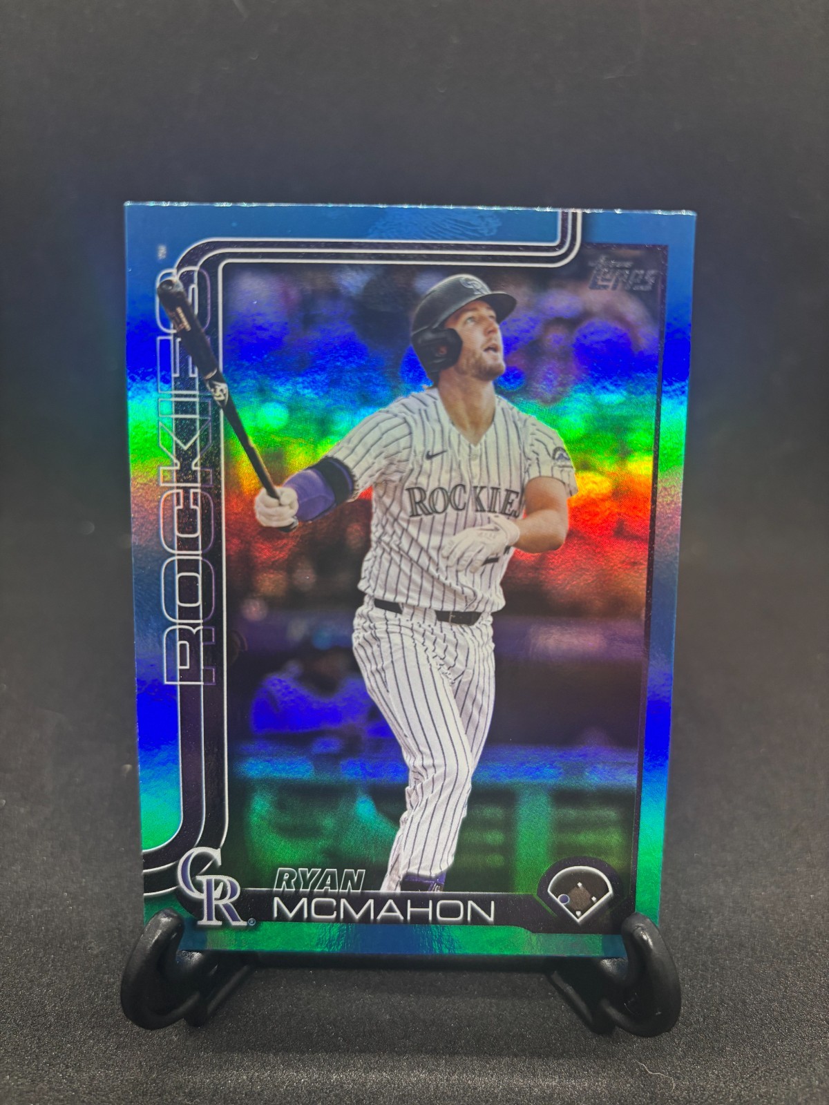 2025 Topps Series 2 #360 Ryan McMahon Blue Foil /150 Rockies