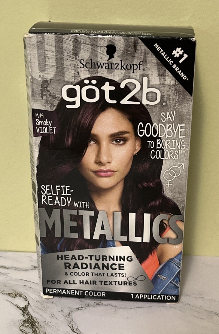 NIB Got2b Metallic Permanent Hair Color, M49 Smoky Violet 1 