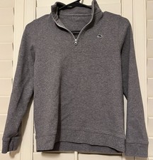 Vineyard Vines Boys Blue Quarter Zip Sweater Pullover M Medium 12/14 EUC