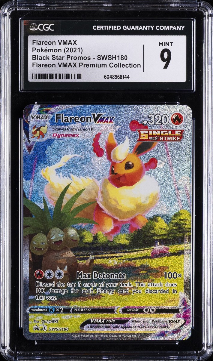 2021 POKEMON BLACK STAR PROMOS #SWSH180 FLAREON VMAX CGC 9 | eBay