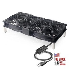 Dual 120mm 5V USB Cooling Fan with Speed Controller Dual Ball Bearings 2x120mm
