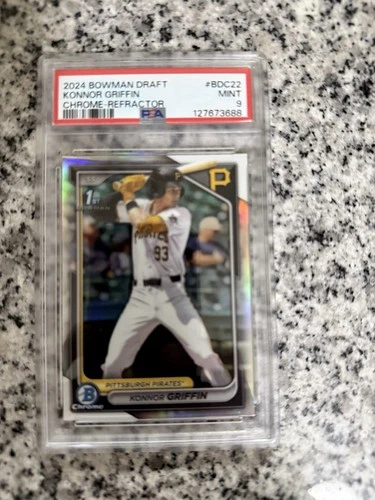 2024 Bowman Draft Chrome Refractor Rookie Konnor Griffin #BDC22 PSA 9 Pirates