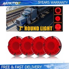 4pc 7 Round Red 36-led Tail Light School Bus Transit Vehicles Refuse Hauler H