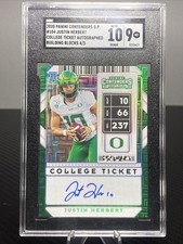 2020 Justin Herbert Contenders D.P. College Ticket Building Blocks /5 (RC,AU) 