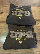 2 UPS Toddler Hoodie Lot ~ Size Small 2-3 Youth ~ Boys Sweatshirt TWIN BOYS