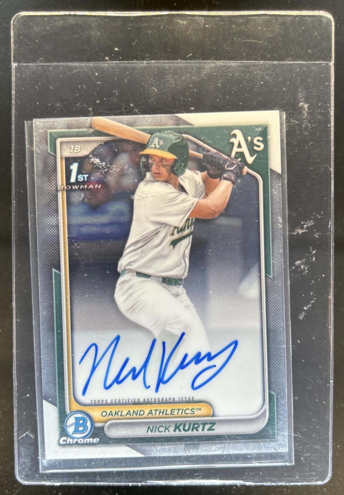2024 Bowman Draft Nick Kurtz Chrome Auto 1st Prospect #CPA-NK Athletics