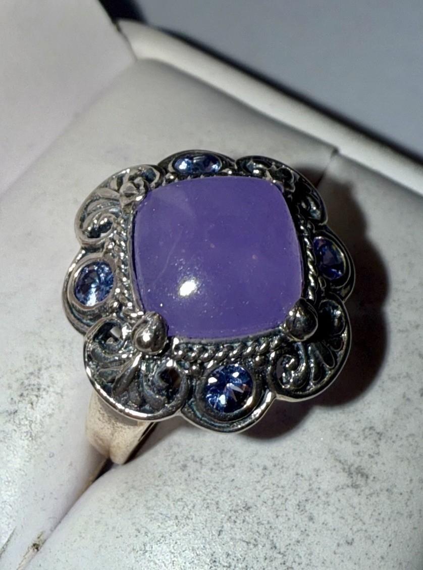 Designer Solid Sterling Silver Purple Chrysoprase… - image 3