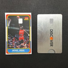1986 Fleer Michael Jordan Rookie Card - Credit Card Skin w/ Chip Cutout