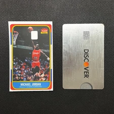 1986 Fleer Michael Jordan Rookie Card - Credit Card Skin w/ Chip Cutout