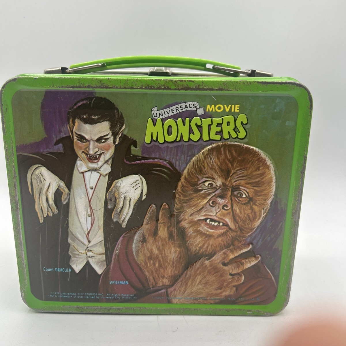Universal Movie Monsters 1979 Vintage Metal Lunchbox and Thermos