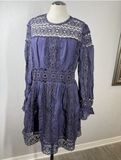 New With Tags Johnny Was Jade Mitska Purple Lace Dress Size Large