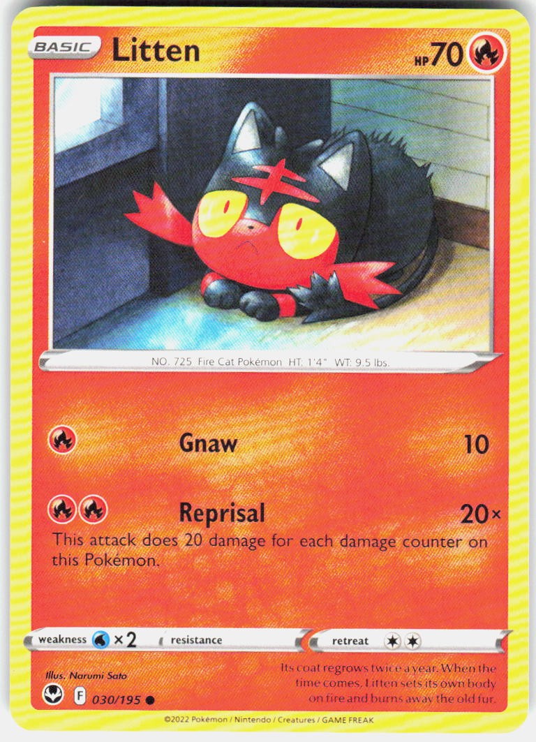 Litten 030/195 SWSH12: Silver Tempest Pokemon