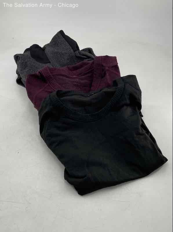 Lululemon Womens Gray Purple Black Athleticwear Pullover Top No Size Lot Of 3