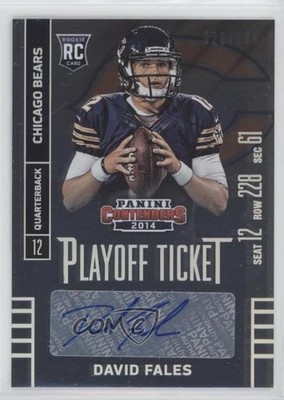 2014 Panini Contenders Playoff Ticket /199 David Fales #120 Rookie Auto RC 0a3