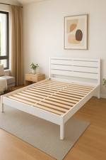 CORNDELL FURNITURE BED 5ft IN WHITE Corndell Bergen Double Bed New Flat Packed