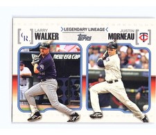 2010 Topps Legendary Lineage Larry Walker / Justin Morneau #LL65