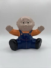 Vintage 80s Cabbage Patch Kids Ceramic Boy Figurine 7.5” Signed USA Hand Painted