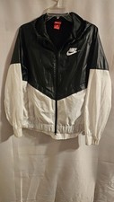 Mens Nike Size Large Black And White Hooded Wind Breaker