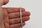 Tennis Bracelet Natural Diamonds and Natural Pink Sapphire 18k  White Gold — photo 10