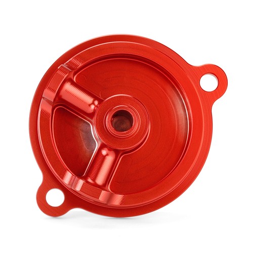 CNC Red/Silver Oil Filter Cover Cap Aluminum FOR HONDA XR400 1996-2004 New - Picture 2 of 12