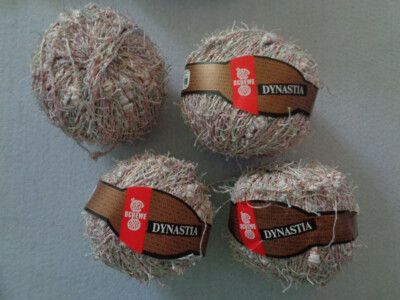 Wolle - Pack  200 gr. Schewe Dynastia Effektgarn - Noppen-  rose - gold