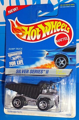 Hot Wheels 1996 Silver Series II #1 Dump Truck Chrome w/ Black Bed ORSBs