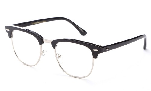 Lentes transparentes retro monturas nerd oficina entrevista gafas inteligentes UV 100 % - Imagen 2 de 9