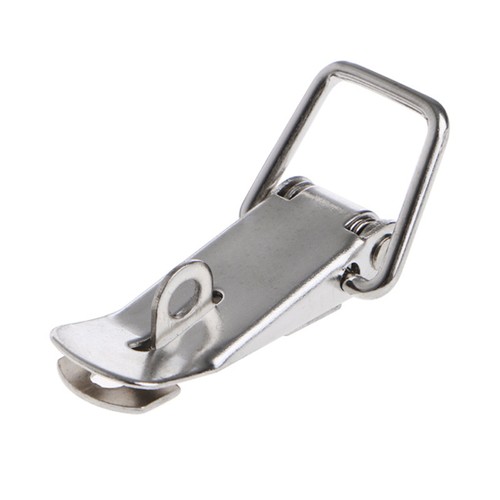 4 Pcs Silver Hardware Cabinet Boxes Spring Loaded Latch Catch Toggle Hasp new - Picture 7 of 7