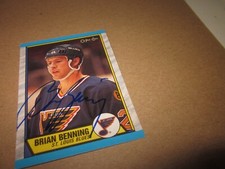 BRIAN BENNING SIGNED AUTOGRAPHED 1989 OPC O-PEE-CHEE HOCKEY CARD # 86