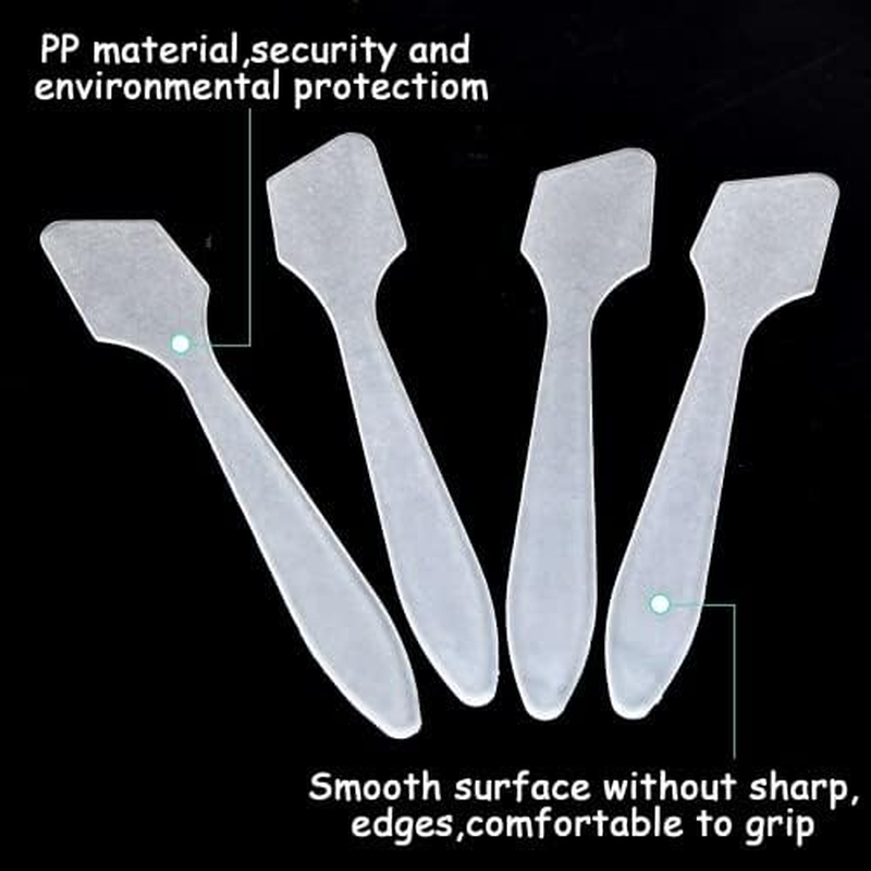 100PCS Disposable Cosmetic Mask Spoon, Plastic Mini Cosmetic Spatula Scoop, Faci eBay