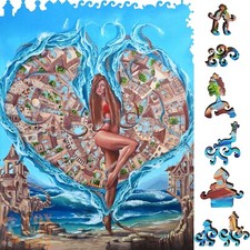 Wooden Jigsaw Puzzle for Adults by FoxSmartBox - 340 Pieces - Sea Harmony