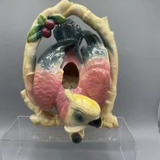 VTG Maruhon Ware Ceramic Parrot Pocket Planter Tabletop Hand Painted Japan