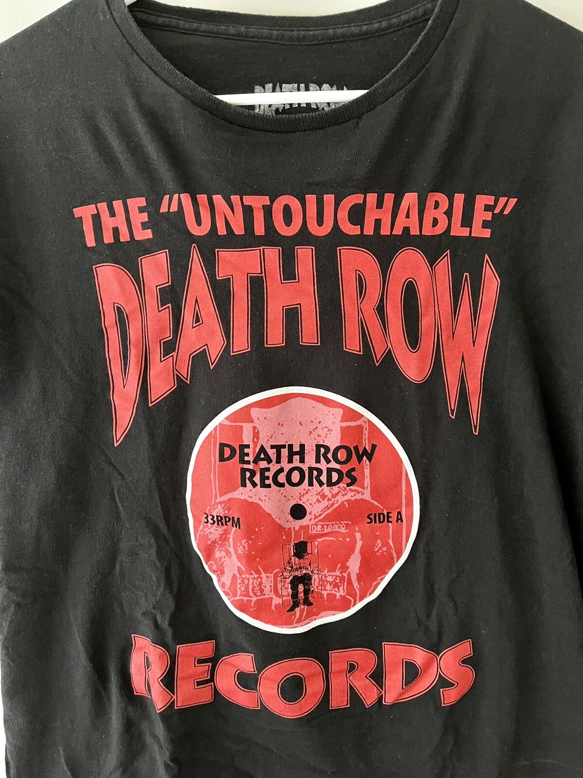 FILA T Shirt Spencer's "The 'Untouchable' Death Row Records" Logo Nero TG M